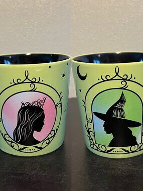 NWT WICKED Musical & Movie Mug w/ Glinda, The Good Witch & Elphaba Wicked Witch